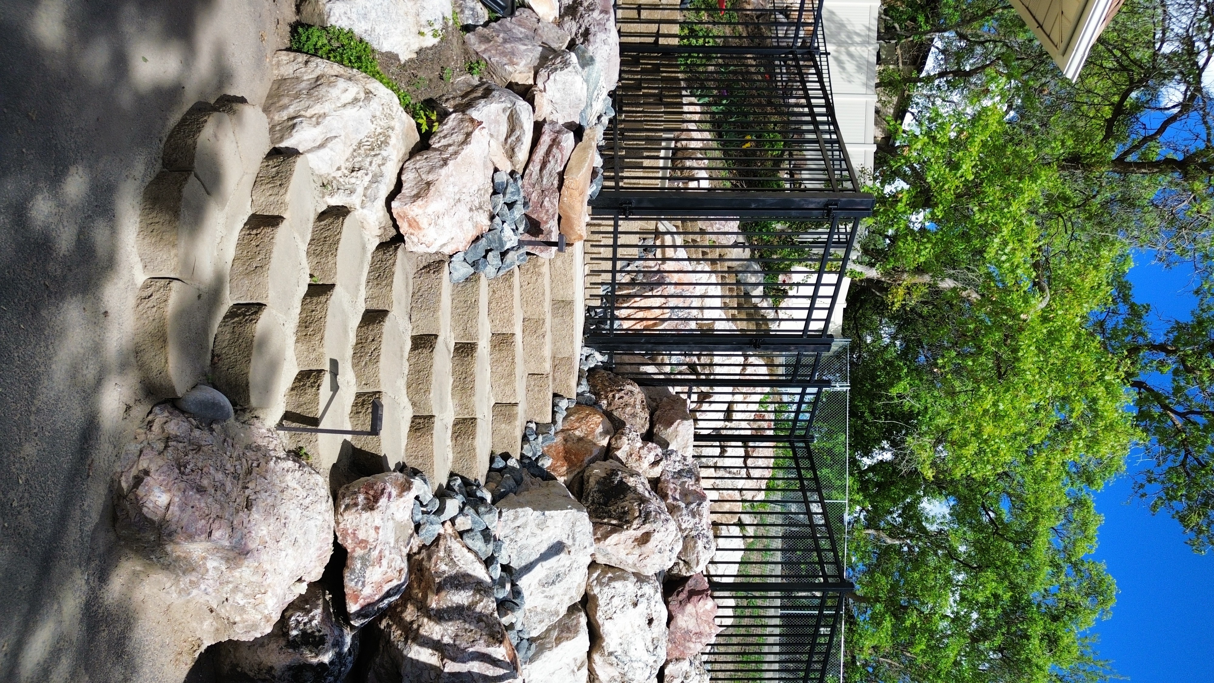 Aerial landscape project view by EC Landscaping in Holladay Utah