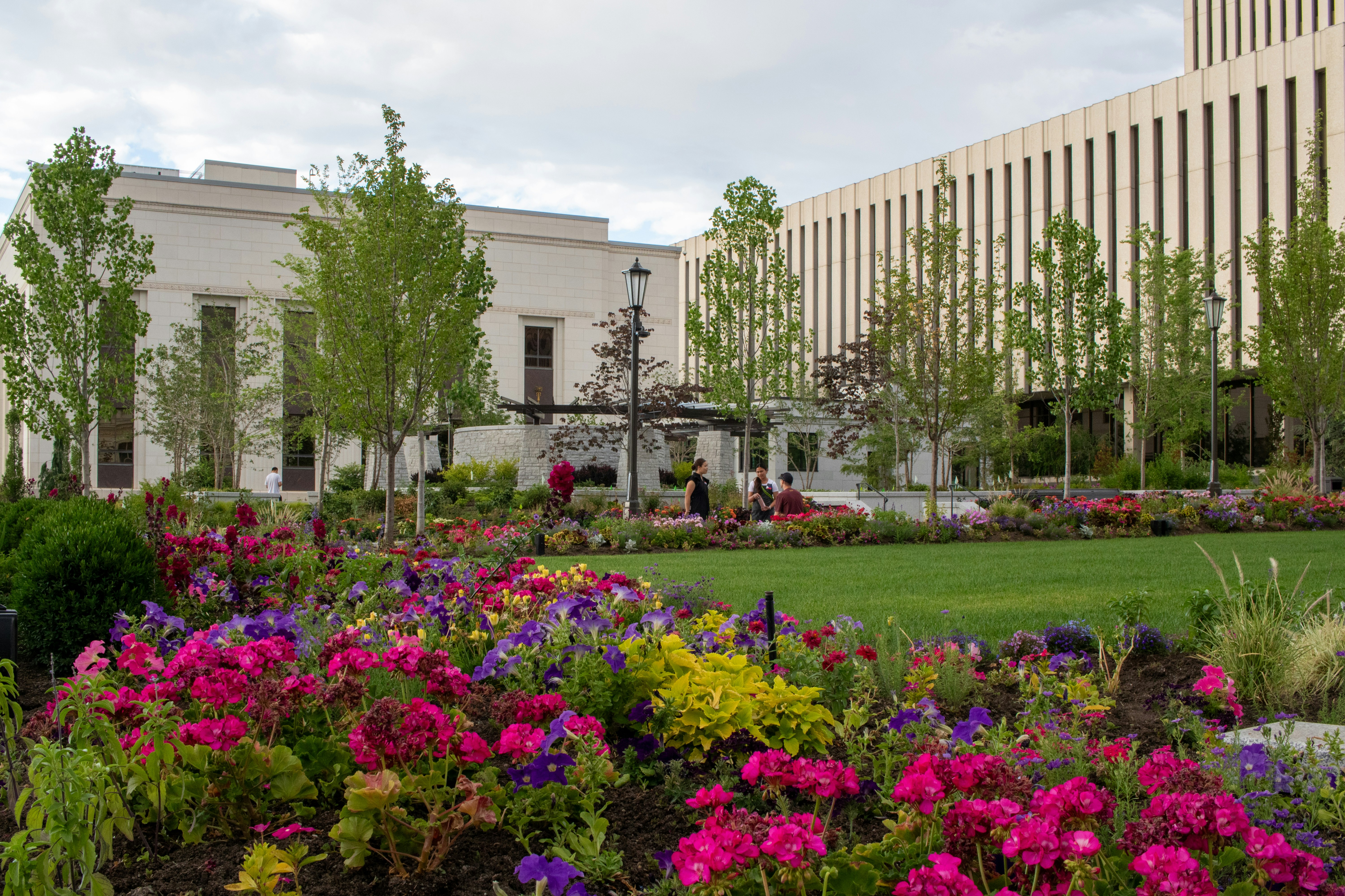 Business park commercial landscaping installation and design