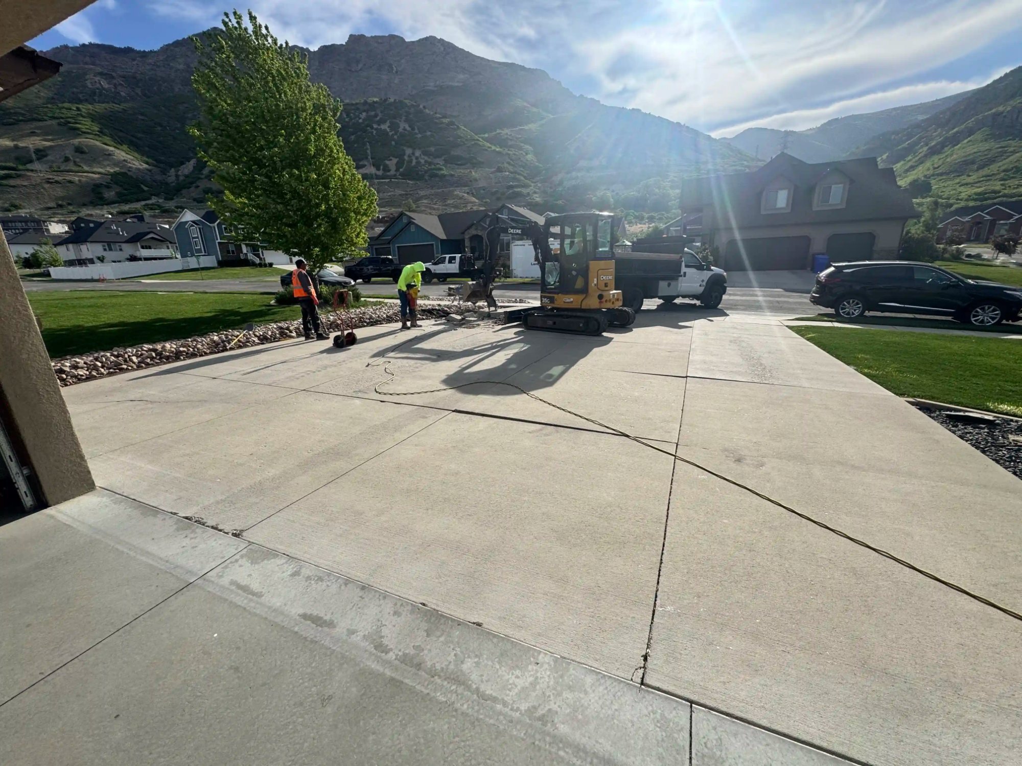 Old driveway demolition and replacement in Bountiful