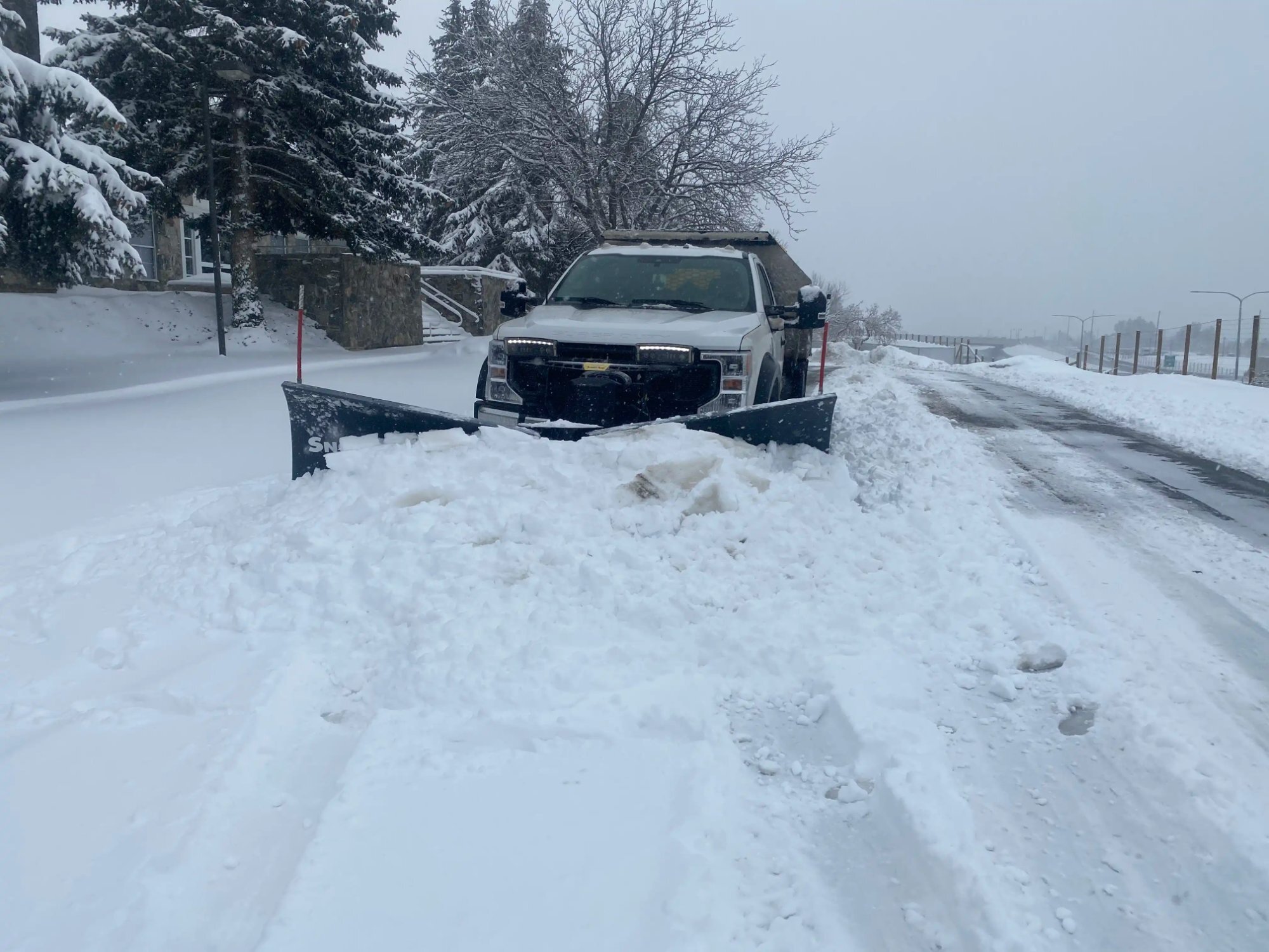 V-plow commercial snow removal truck Utah